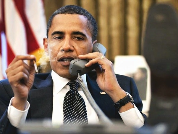 Barack Obama has finally quit smoking!